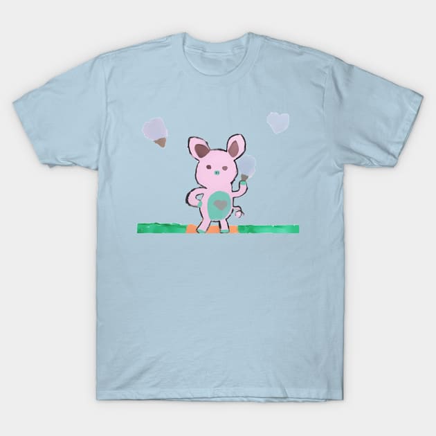 AriCorn88 Cotton Candy Pig T-Shirt by AriCorn88